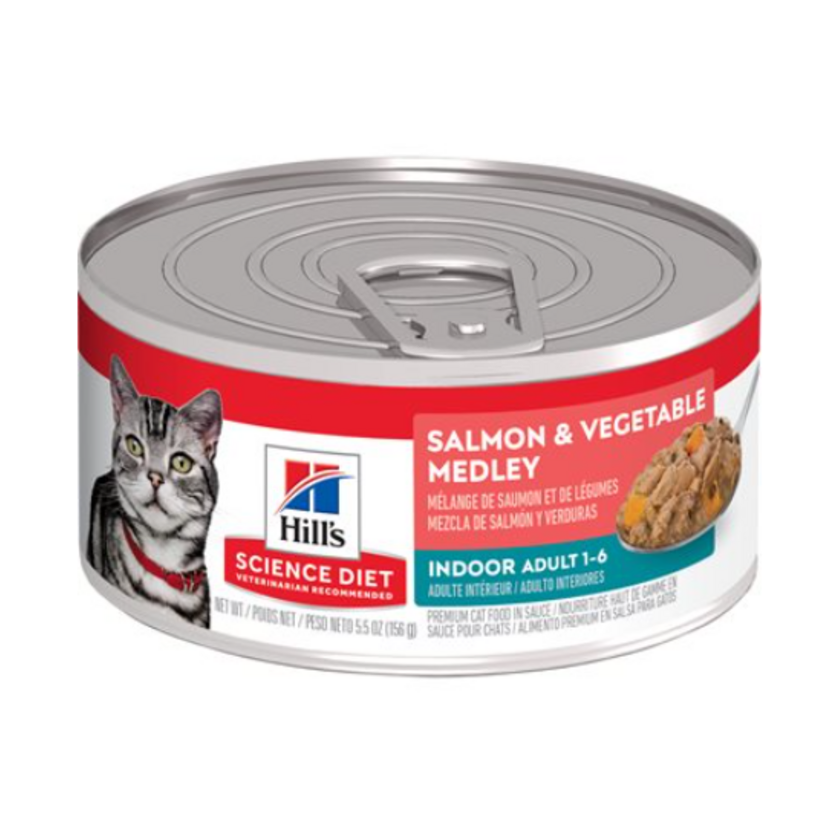 Hill's Science Diet Mélange de saumon et de légumes pour chat d'intérieur - 5,5 oz