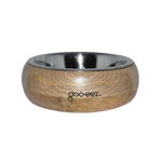 GOO-EEZ Rounded Mango Wood with Stainless Steel Bowl - Large