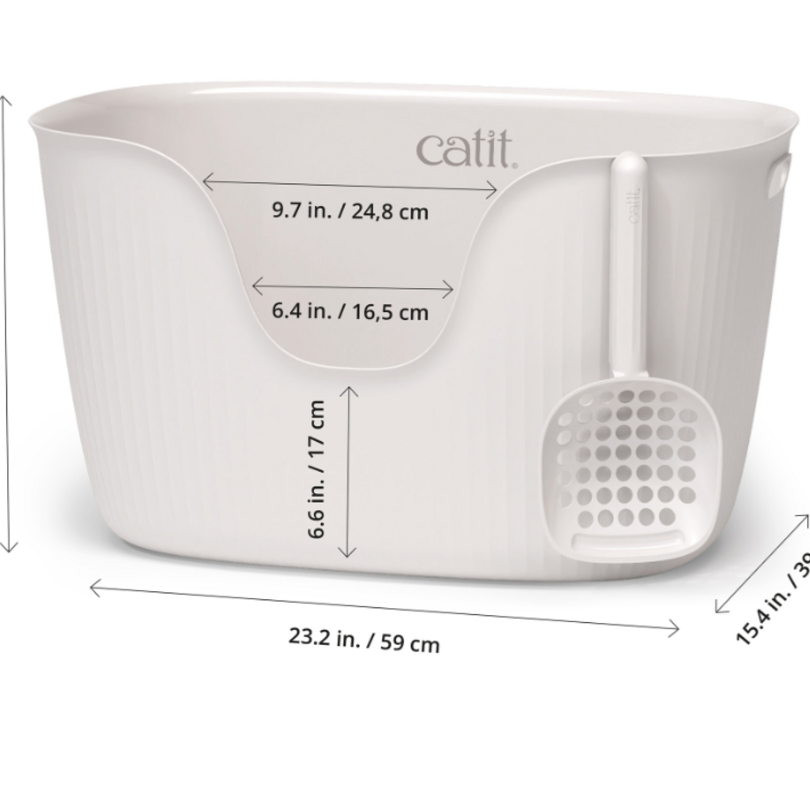 Catit Loo Litter Box with Scoop - White