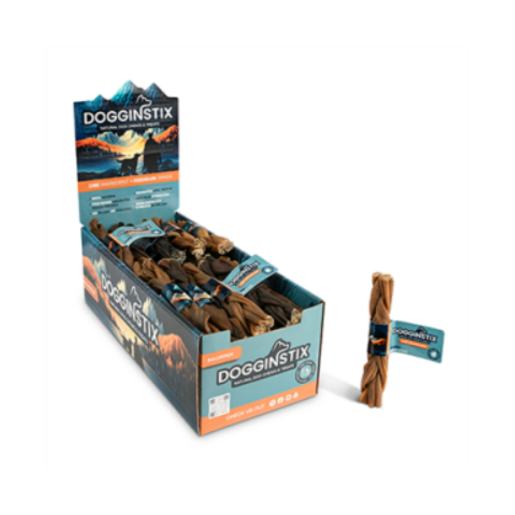 Dogginstix Braided Lamb Collagen - 6 in - Sold individually