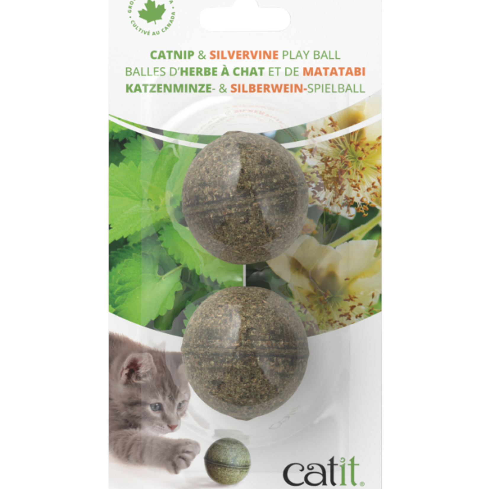 Catit Catnip & Silvervine Play Balls - Pack of 2