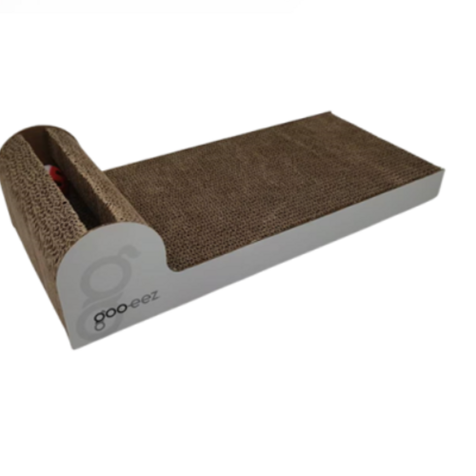 GOO-EEZ Inclined-Shaped Cat Scratcher with Toy & Catnip - 9 x 5 x 25 in