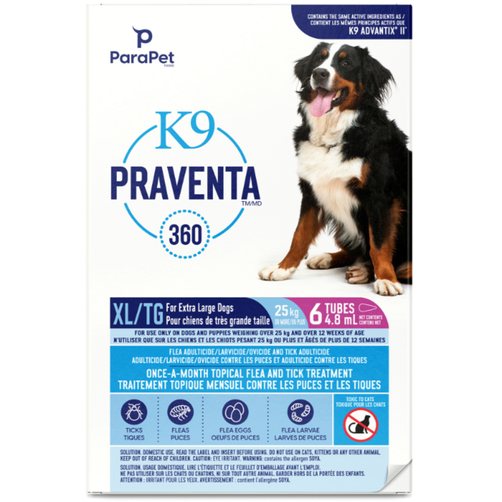 ParaPet K9 Praventa - Flea & Tick - 6 Tubes