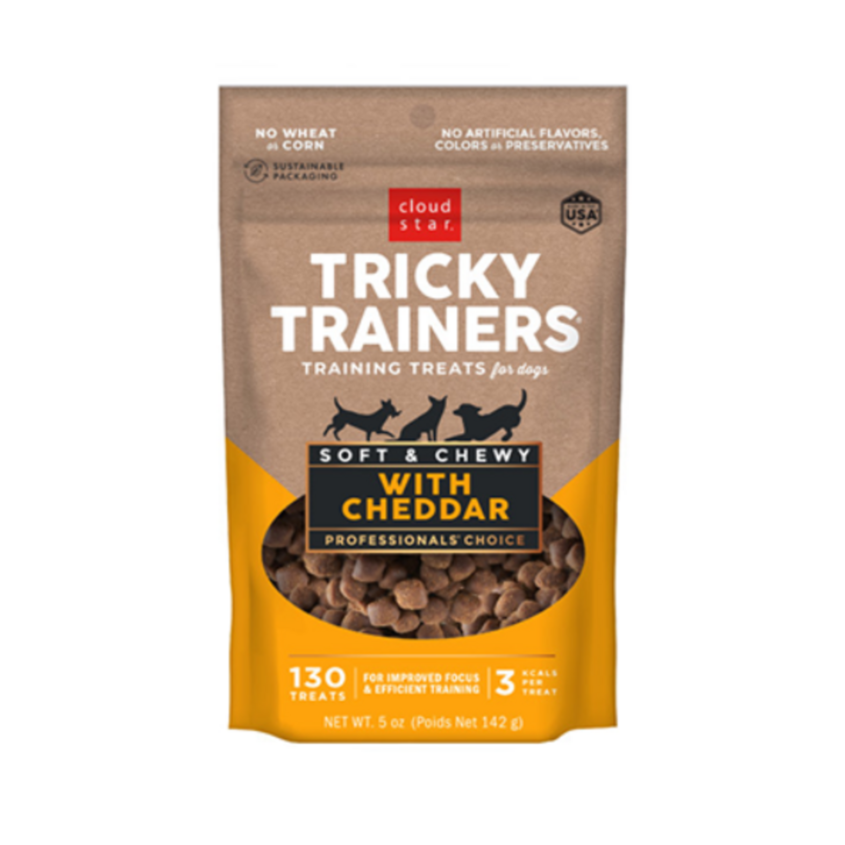 Cloud Star Tricky Trainers - Soft & Chewy Cheddar - 5 oz