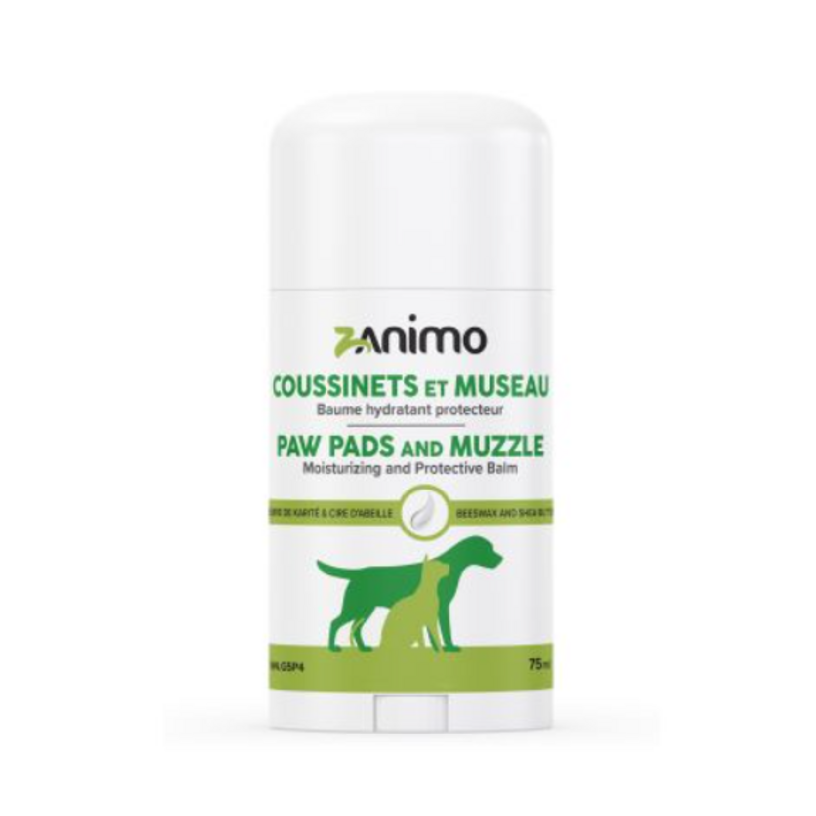 Zanimo Baume pour coussinets et museau -Hydratant protecteur - Pour chiens et chats - 75 ml