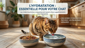 L'importance d'une hydratation supplémentaire pour les chats afin d'éviter les problèmes urinaires --- Cela peut même constituer une deuxième portion avec la même conserve