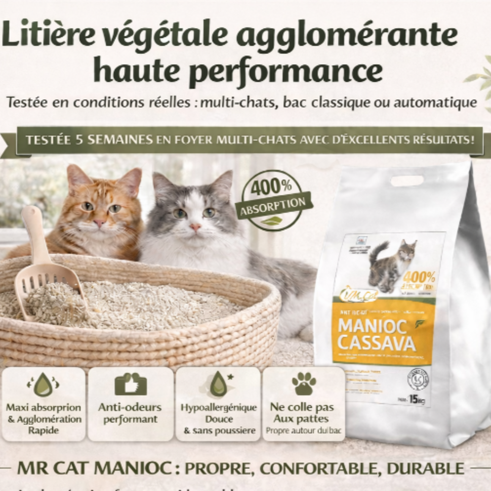 Demavic Litière Manioc Litter