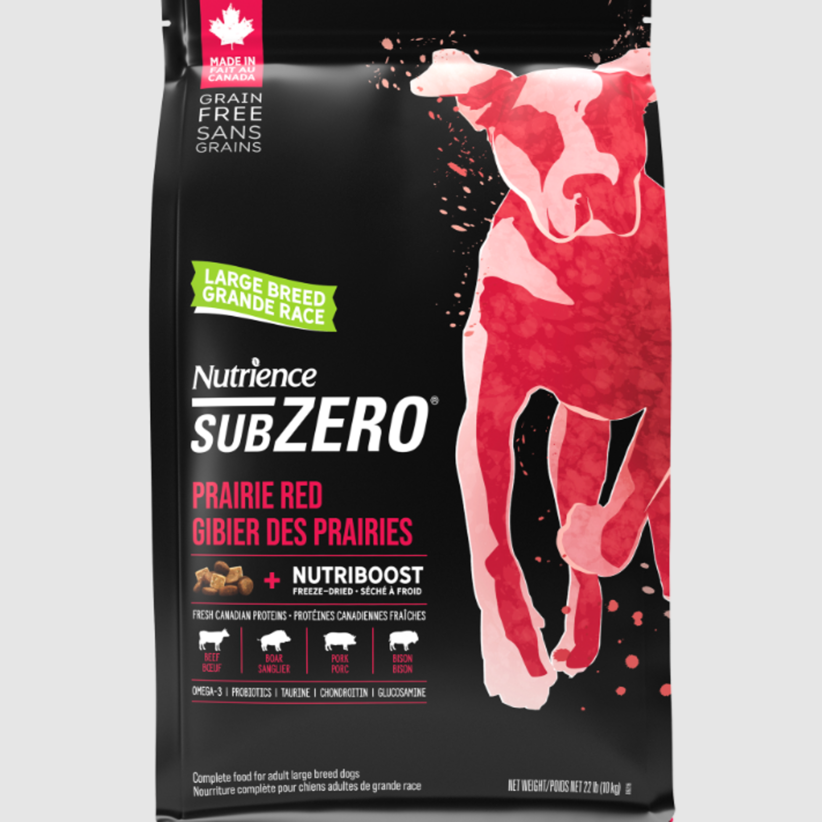 Nutrience SubZero - Grande race - Gibier des prairies - Sans grain - 22 lbs