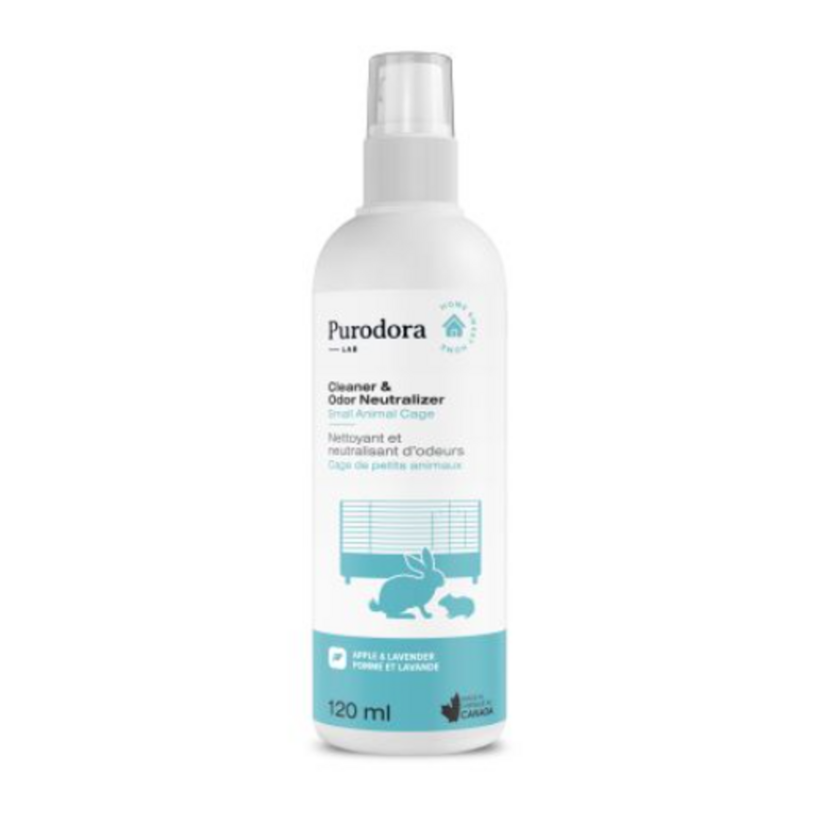Purodora Lab Neutralisant d'odeurs pour Cage à Petits Animaux - 120 ml
