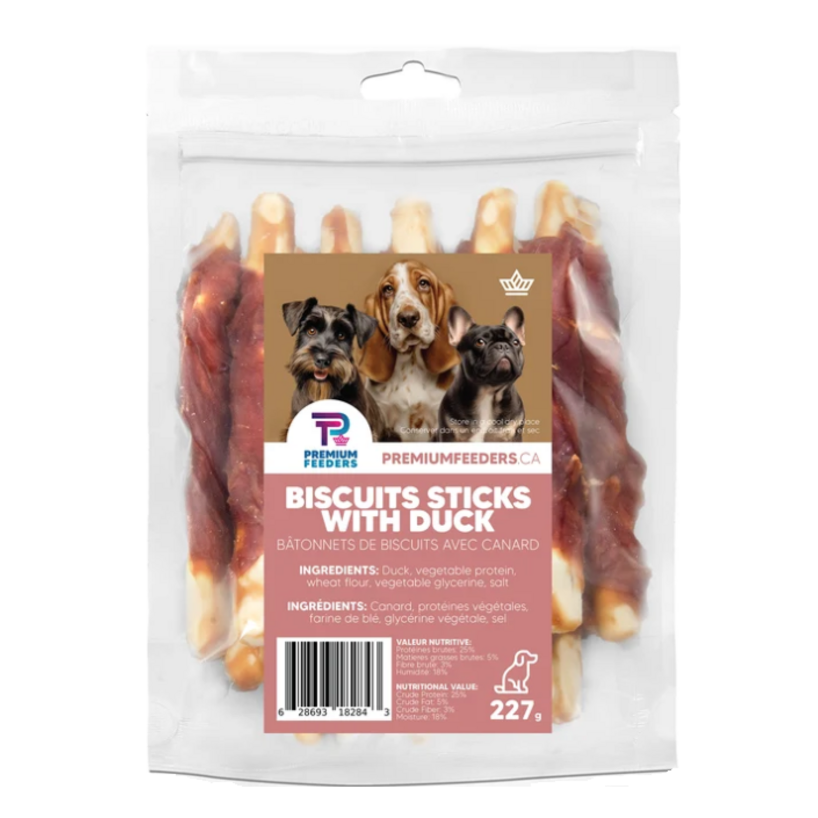Premium Feeders Biscuit Sticks with Duck - 227 g