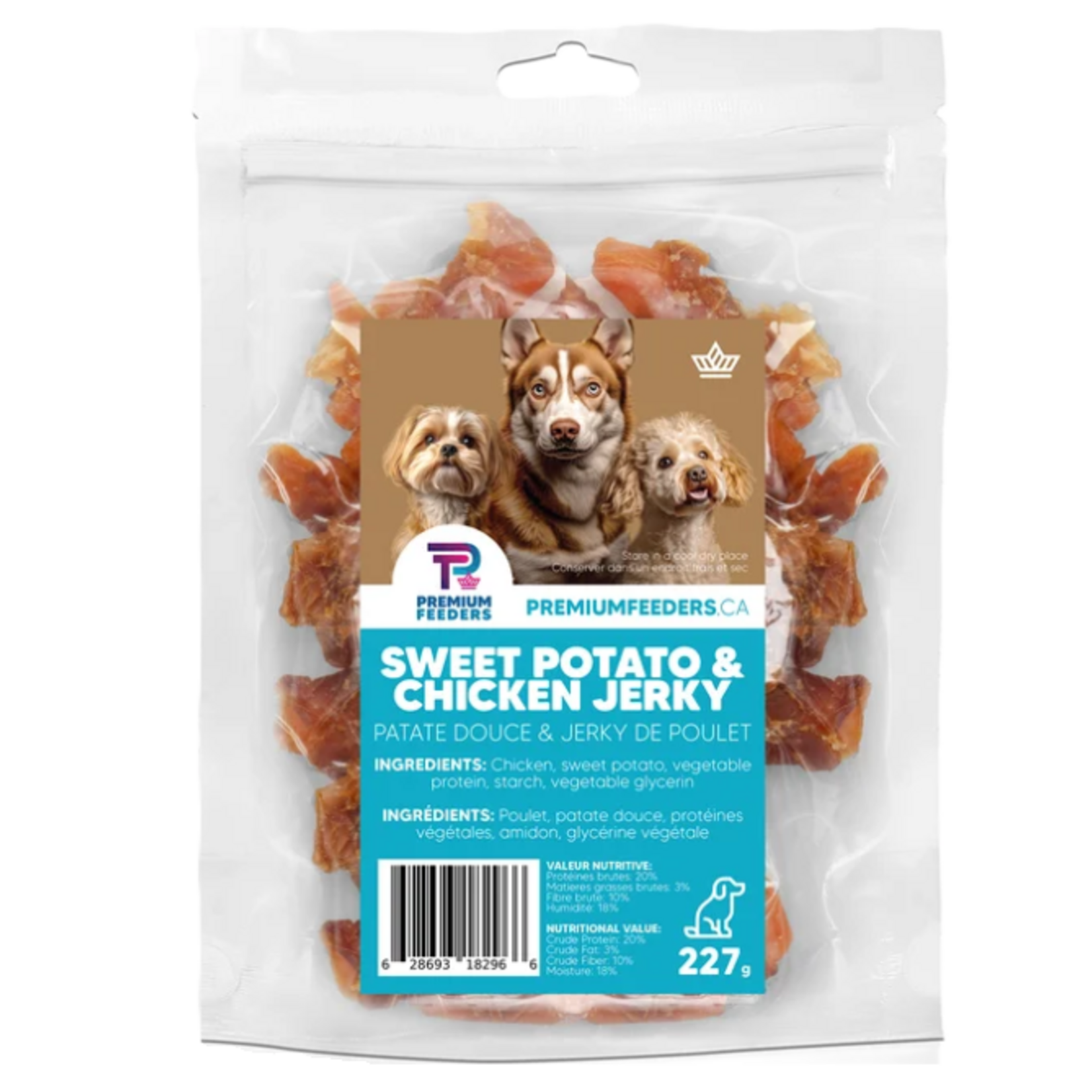 Premium Feeders Sweet Potato & Chicken Jerky - 227 g