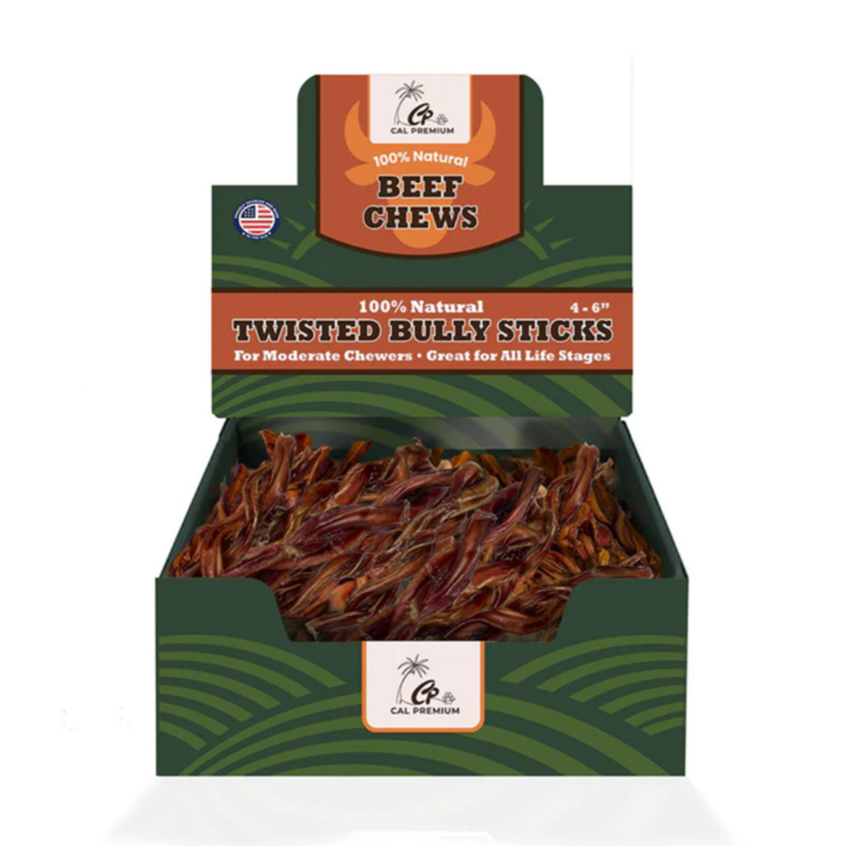 CAL Premium Bully Stick Twist - Beef - 5 to 7 in