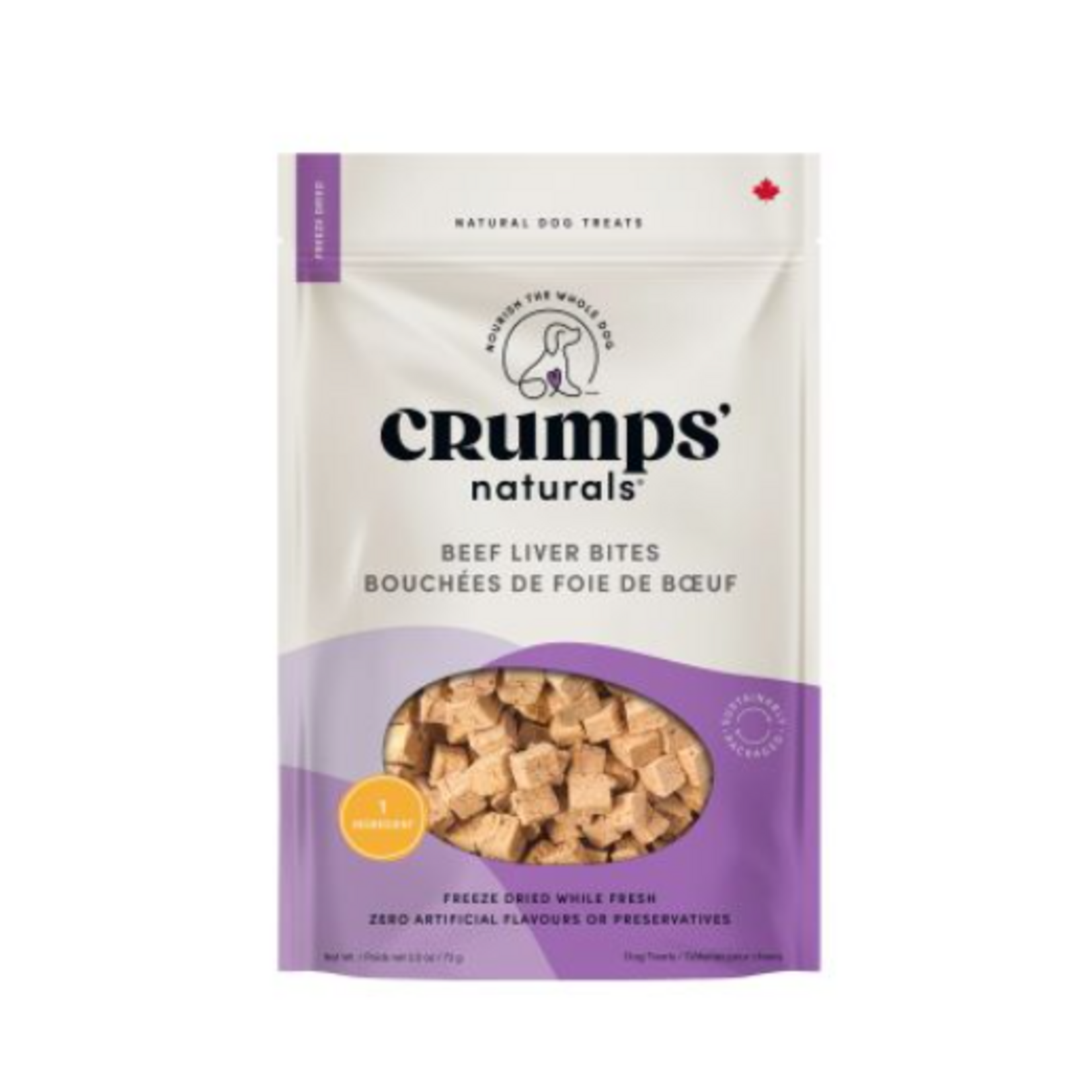 Crumps'Naturals Bouchées de Foie de Boeuf - Lyophilisées - 72 g