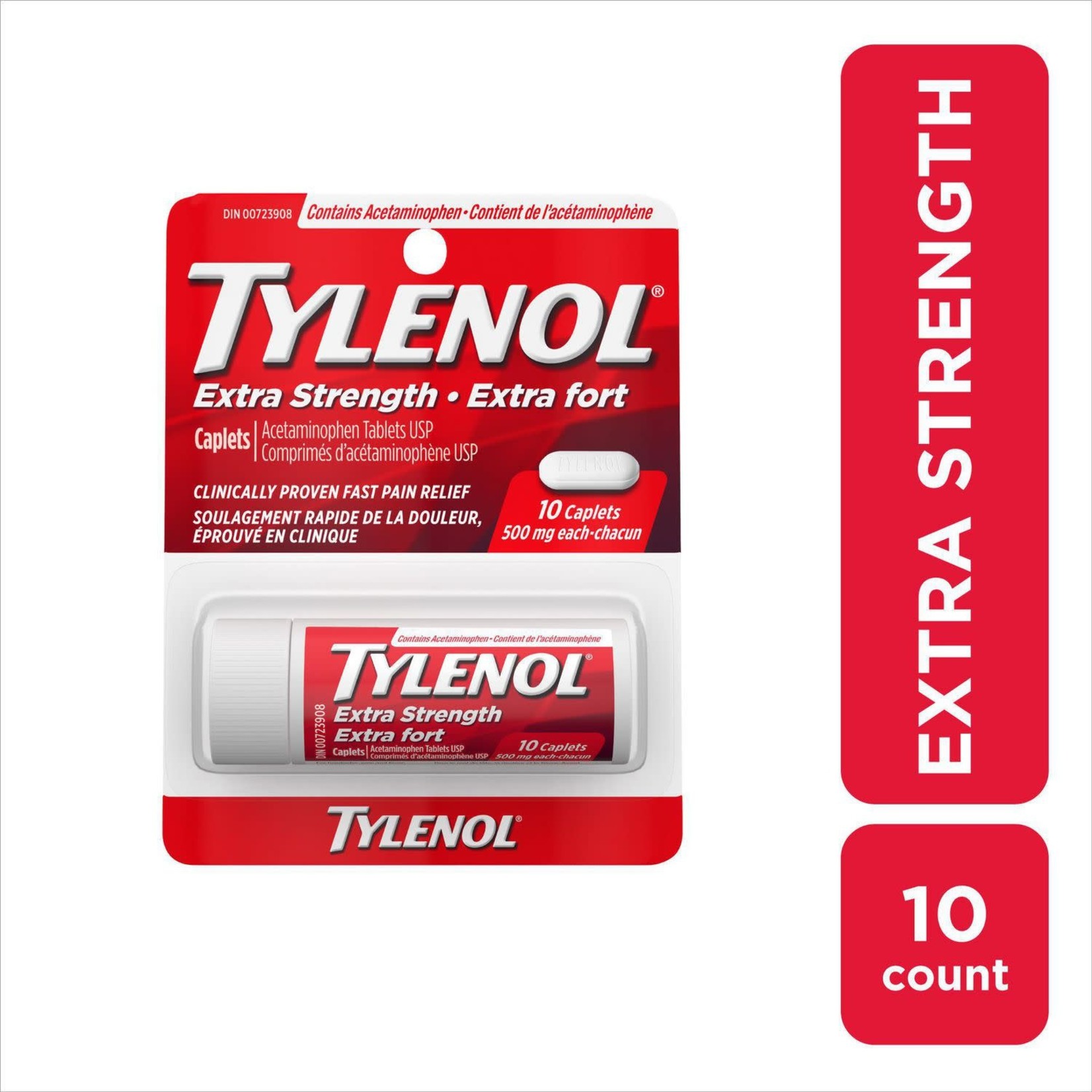 Tylenol Extra Strength Caplets 10 Caps
