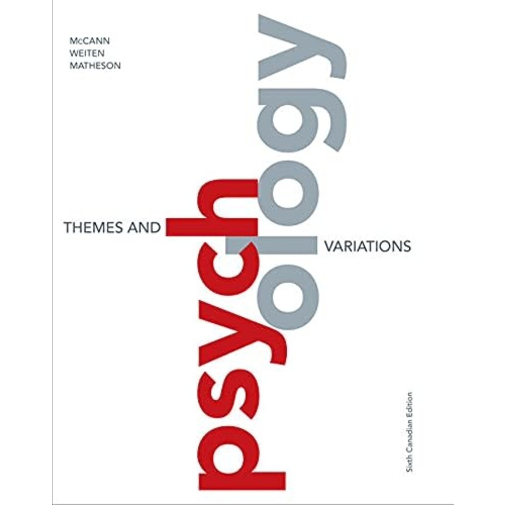 Psychology: Themes and Variations, 6th Ed.