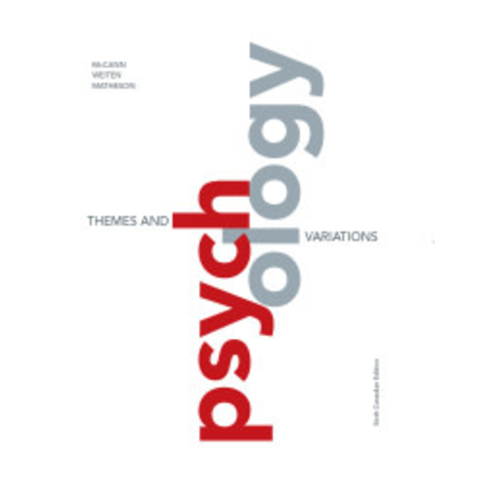 eBook Psychology: Themes and Variations, 6th Ed. (One Year)