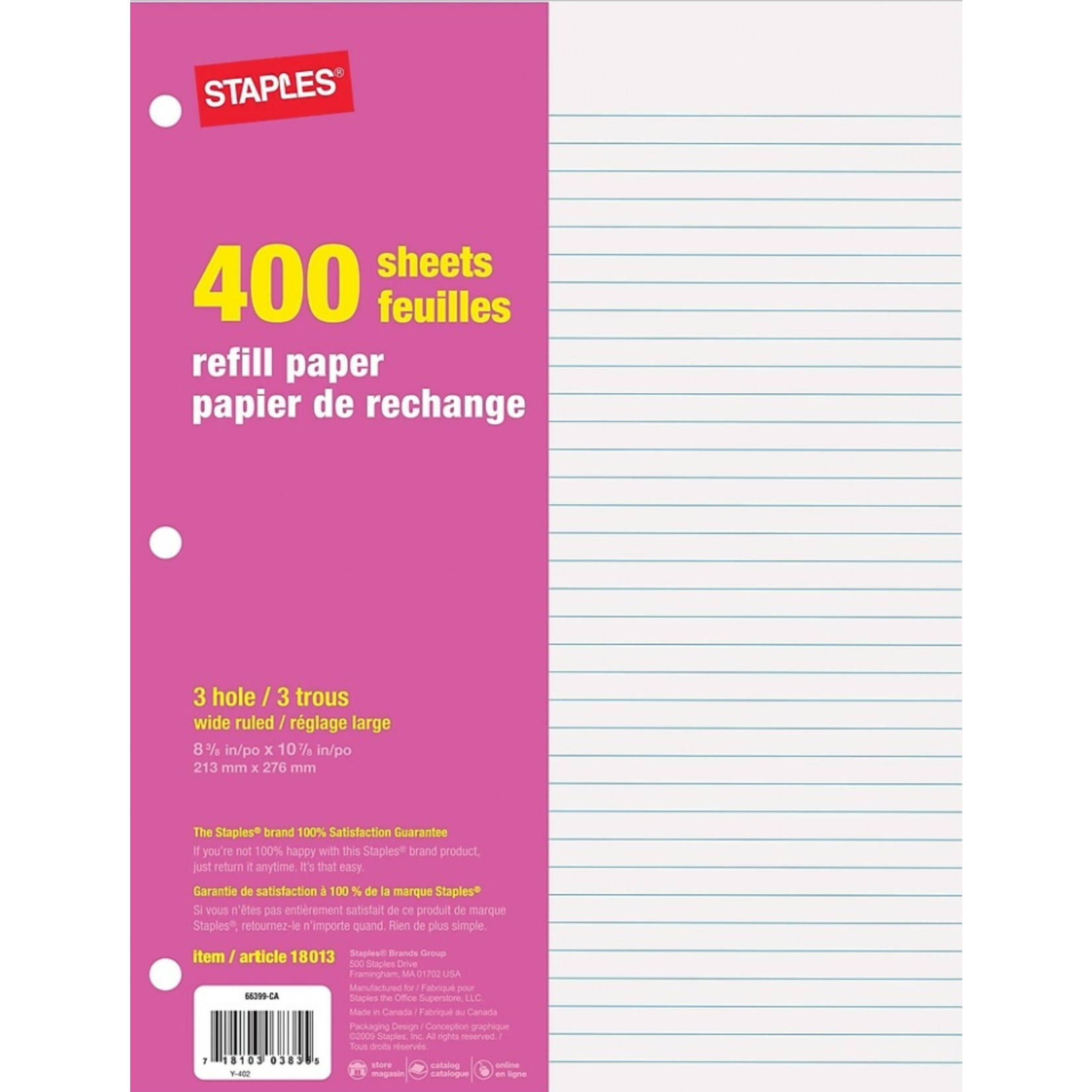 Ruled Refill Paper - 400 pgs.