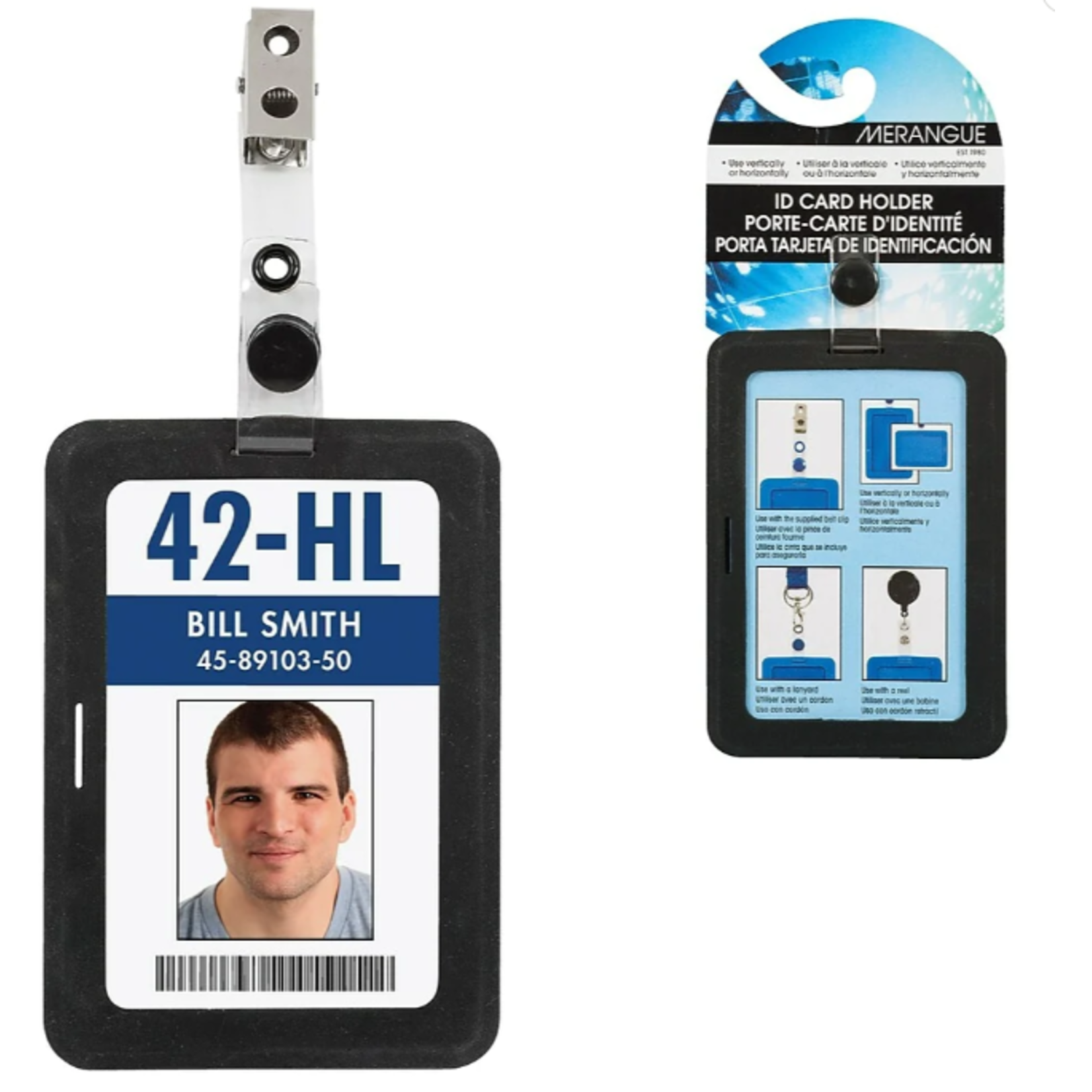 Merangue Silicone ID Card Holder with Clip