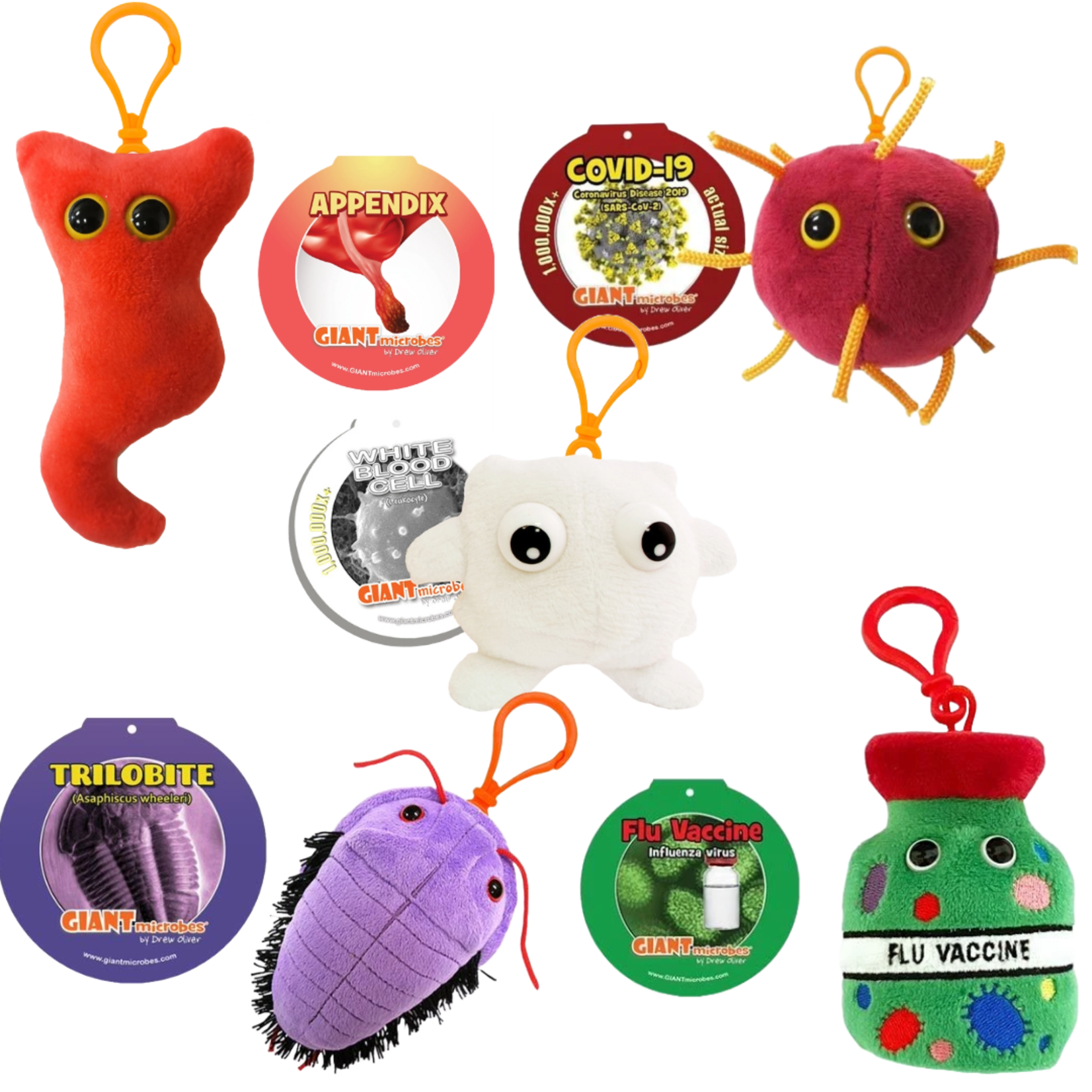Giant Microbes Keychains