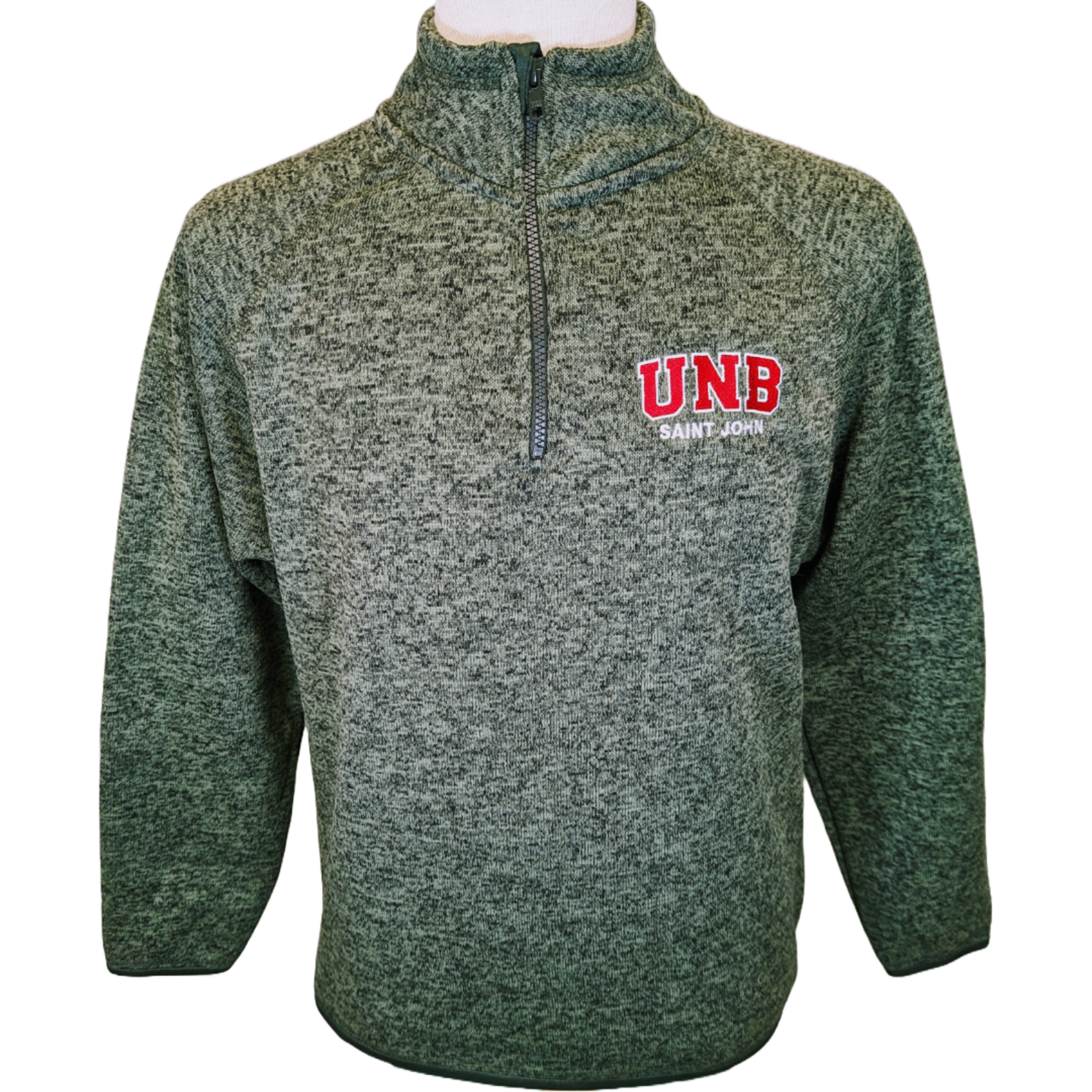 1/4 Zip Heather Fleece Sweater - UNB Saint John