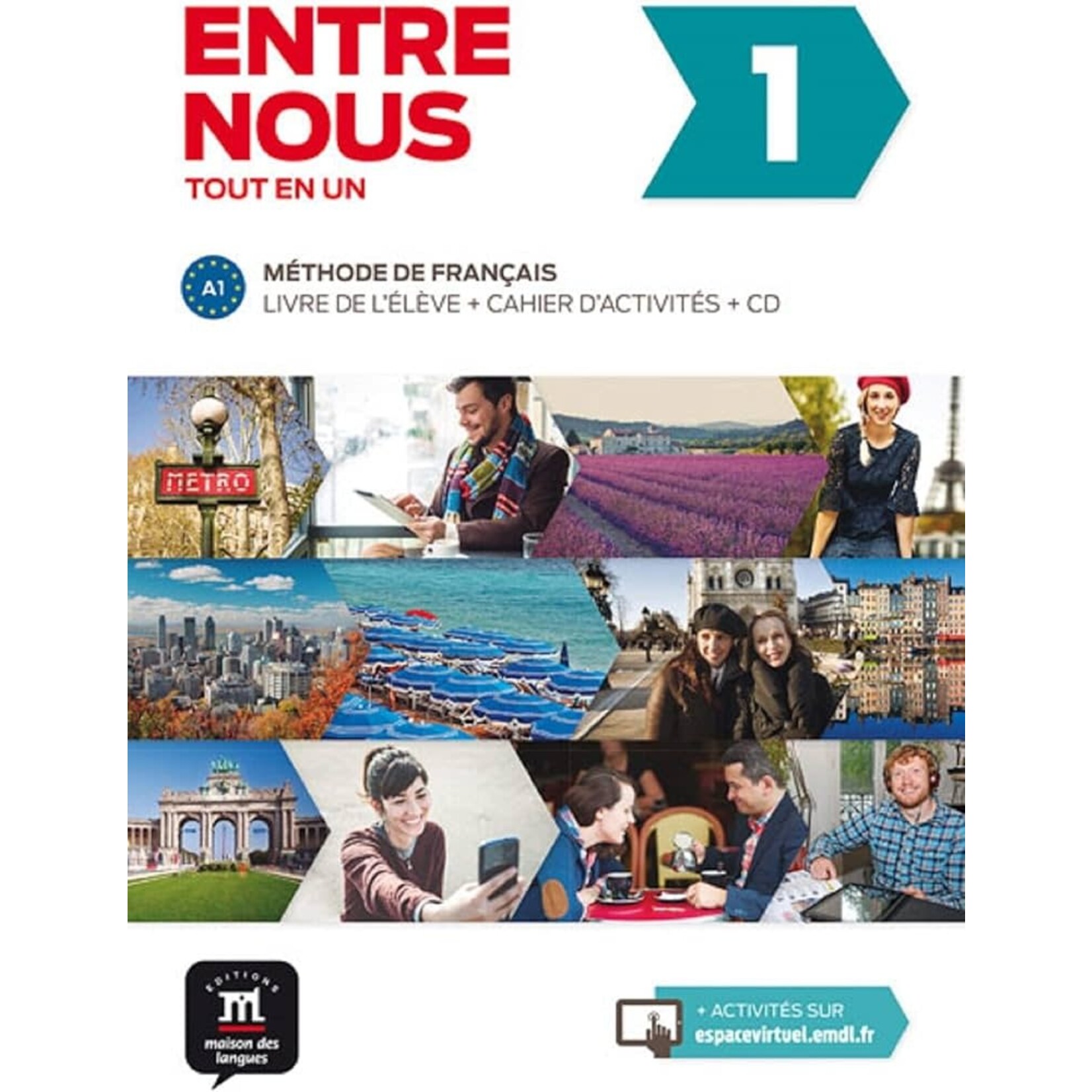 Entre Nous 1 Textbook & Workbook BUNDLE with Espace Virtuel (12 Months)