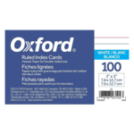 Oxford Ruled Index Cards 3"x5"