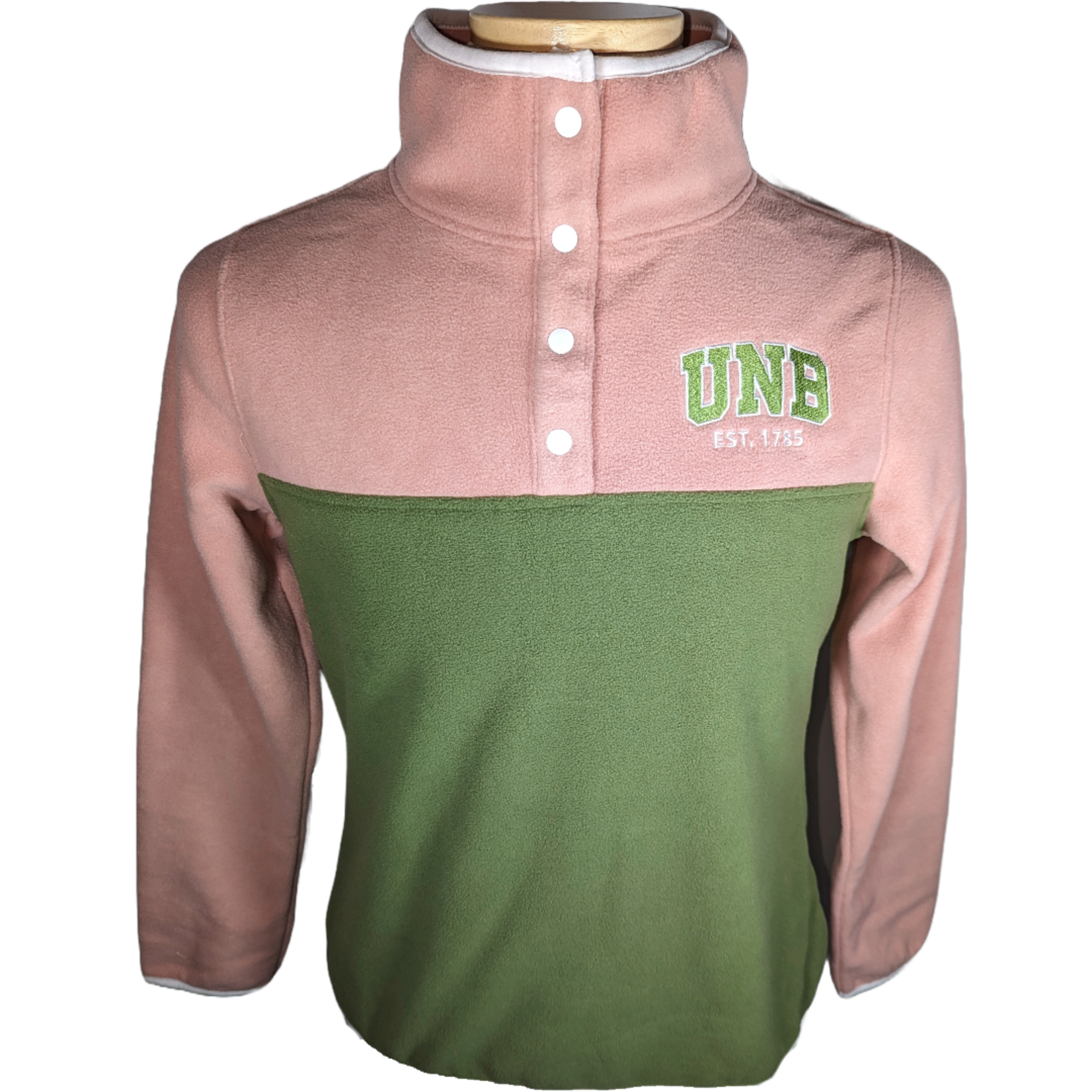 Women's Polar Fleece Top - Green/Pink