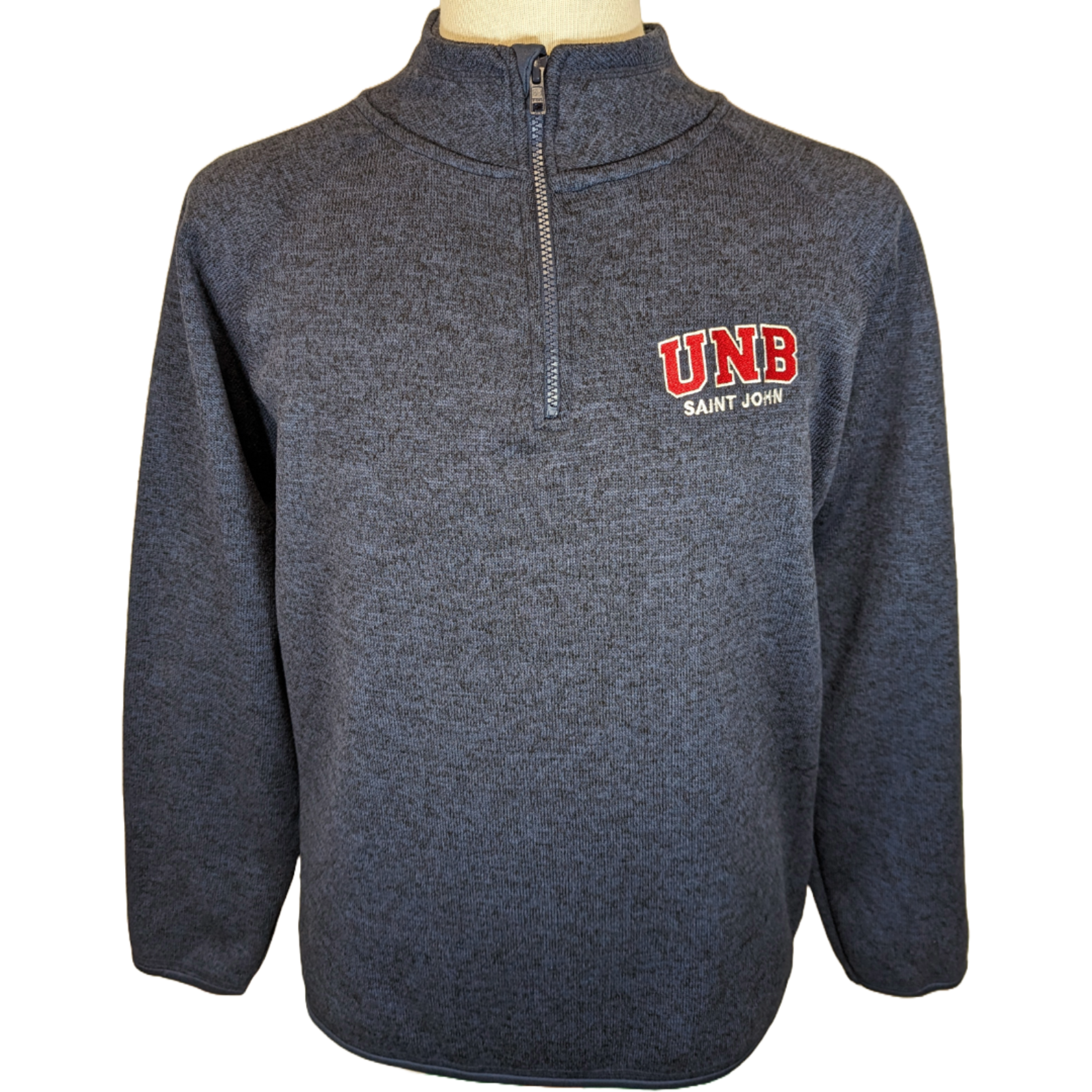 1/4 Zip Heather Fleece Sweater - UNB Saint John