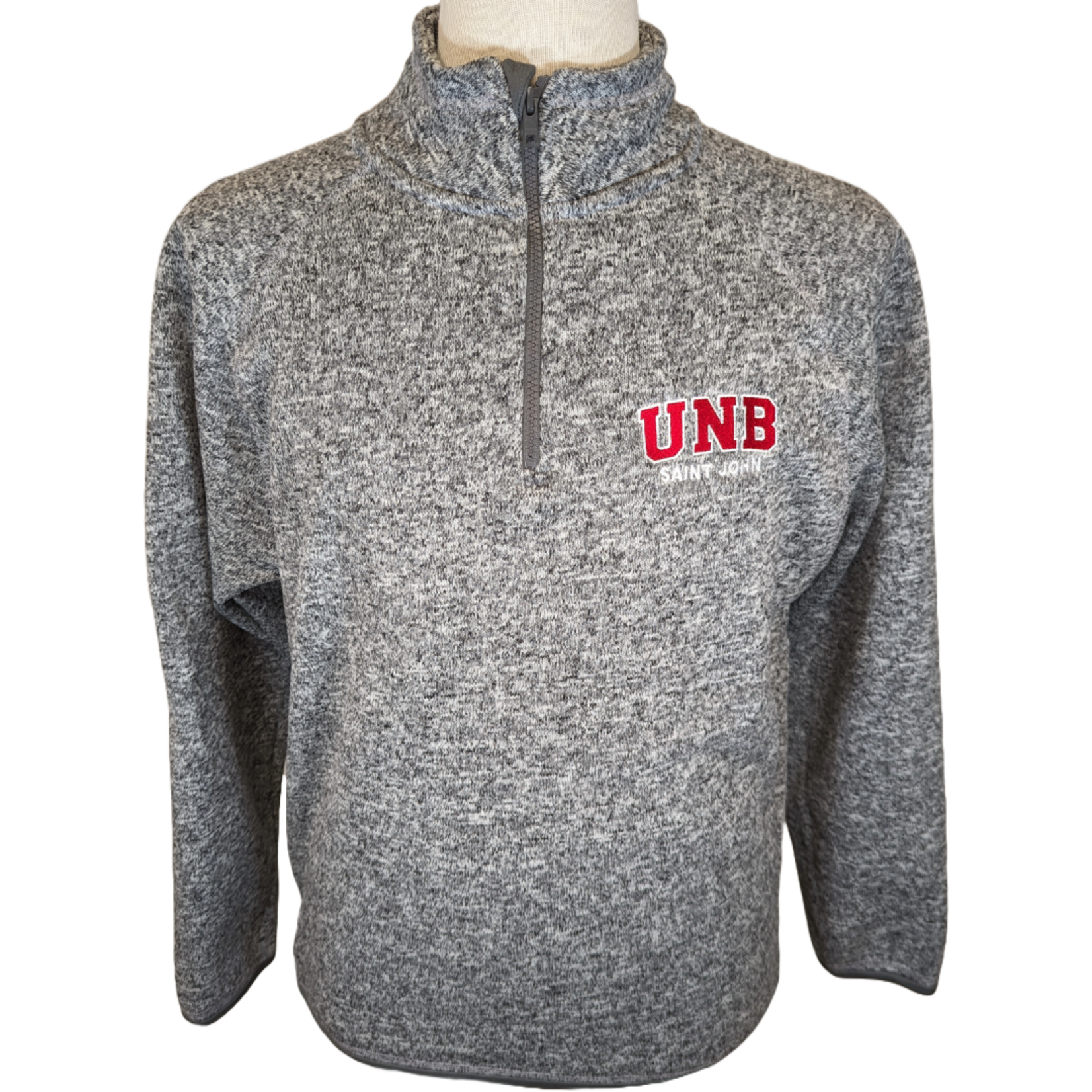 1/4 Zip Heather Fleece Sweater - UNB Saint John