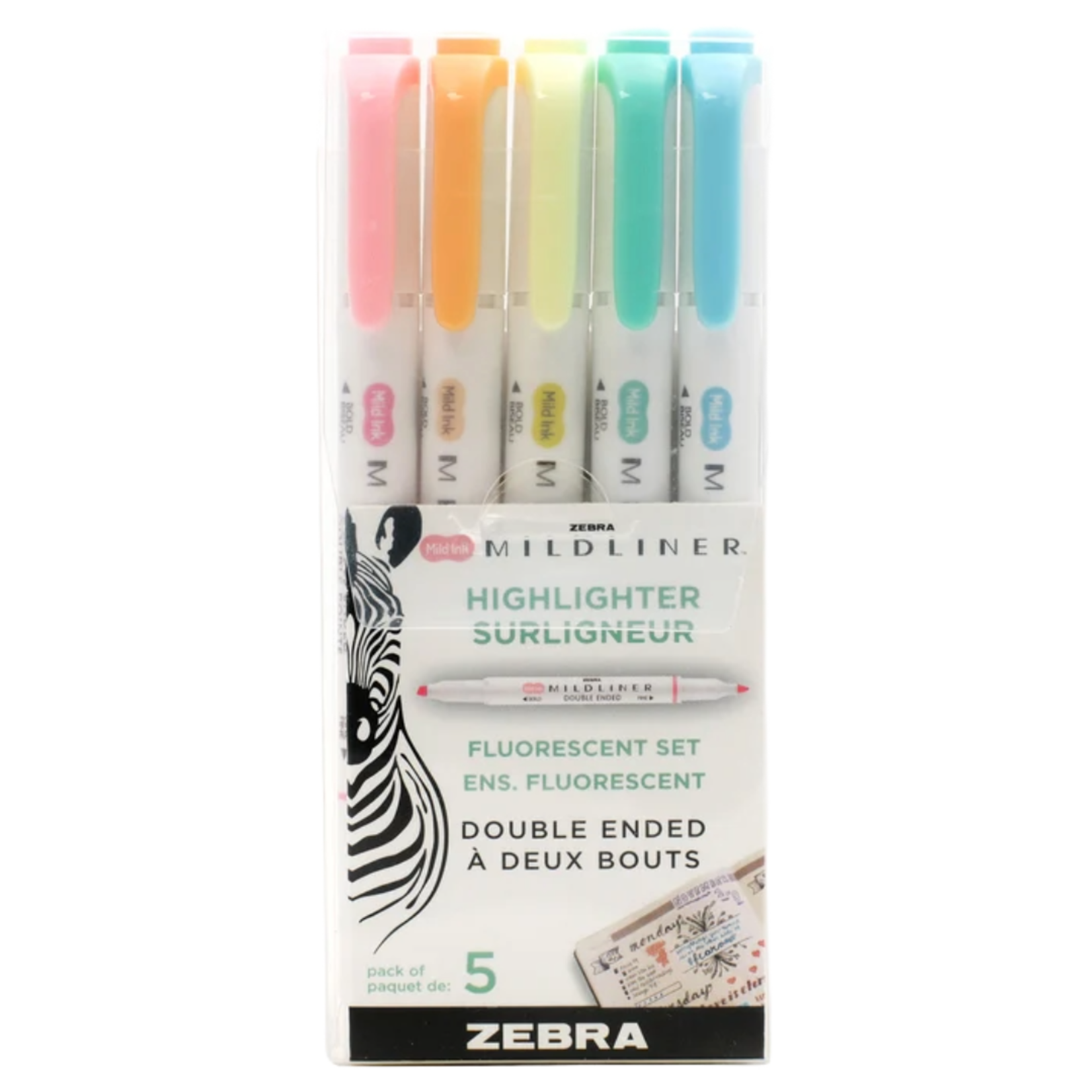 Zebra Zebra Midliner Highlighers Fluorescent - 5 pk.
