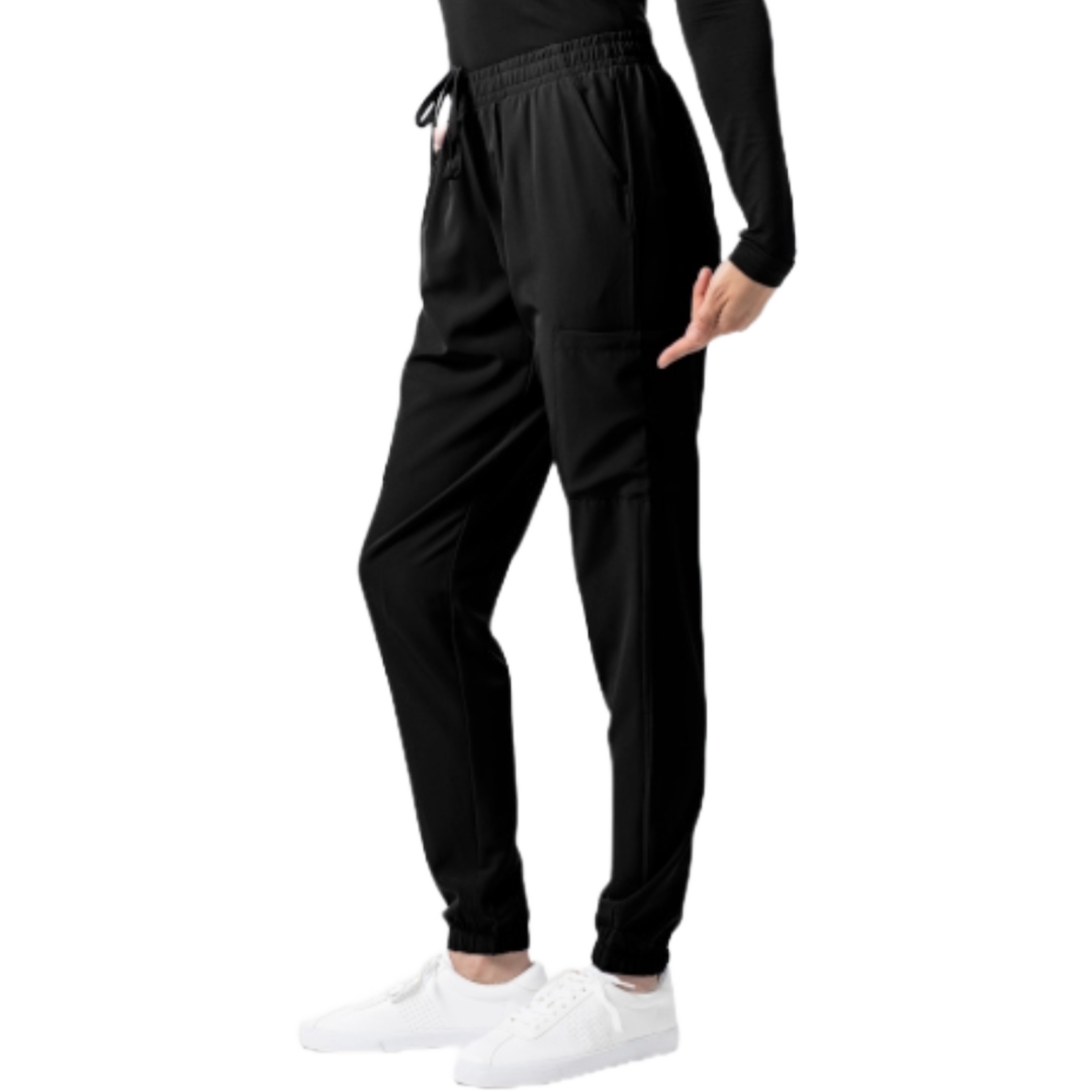 Greentown Zinnia Scrub Jogger Bottoms - Black