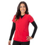 Greentown Zinnia Scrub Top - Red