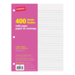 Ruled Refill Paper - 400 pgs.