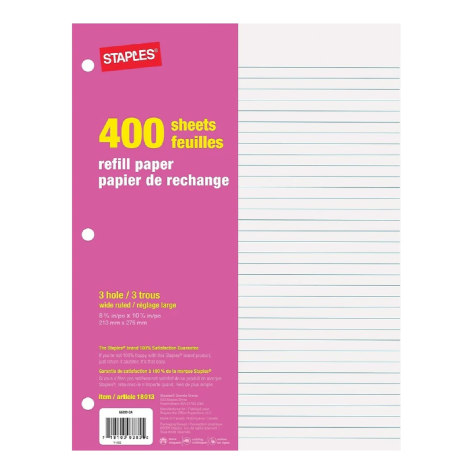 Ruled Refill Paper - 400 pgs.