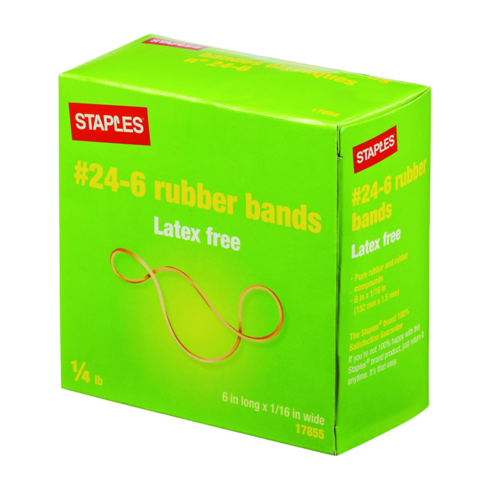 Staples Staples Latex Free Rubber Bands - #24-6, 1/4 lb. Box