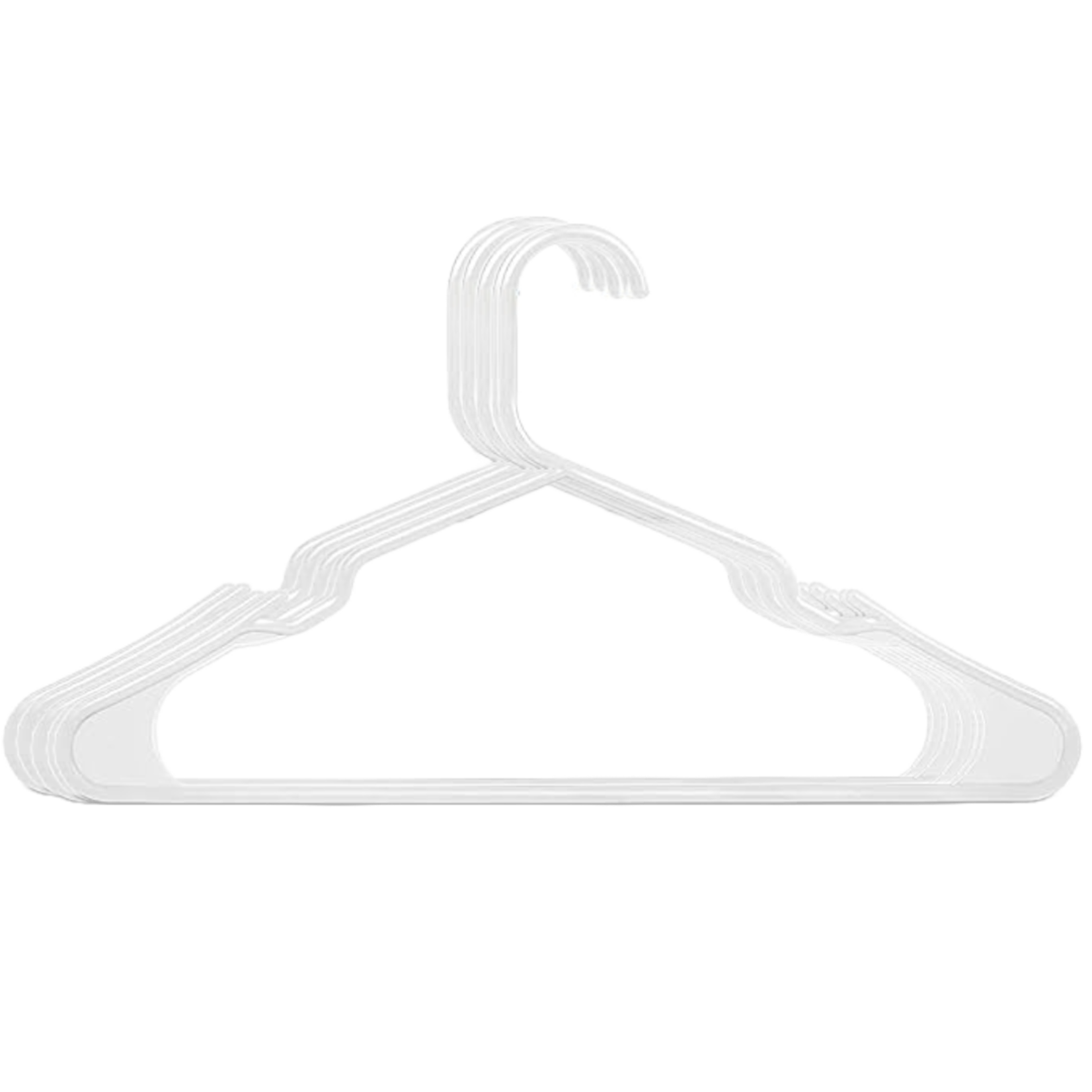 Clothes Hangers White Plastic - 5pk.