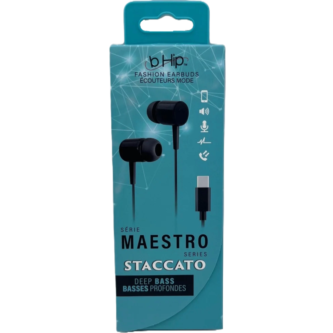 bHip Maestro Series Earbuds Staccato (Type-C) - UNB Saint John Campus Store