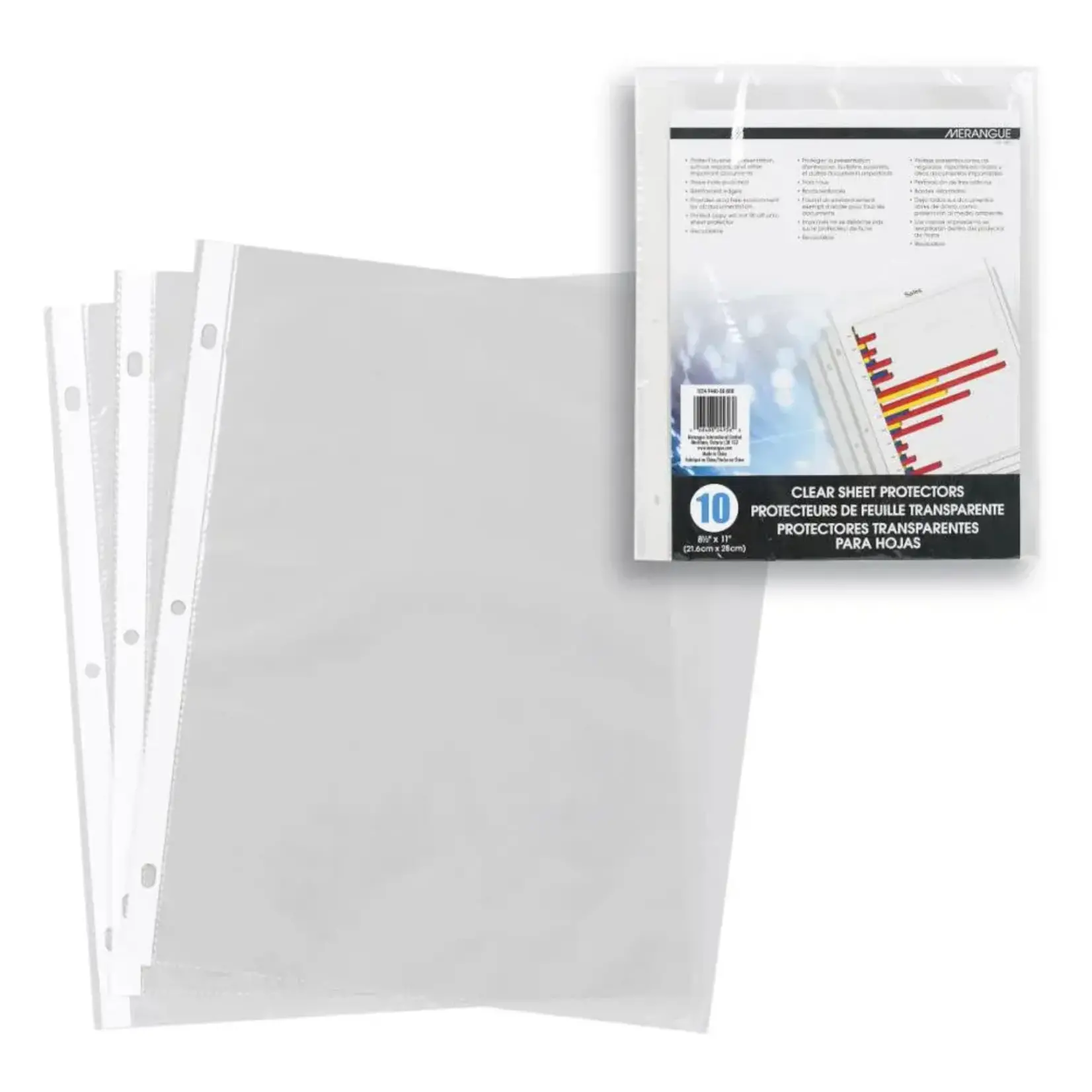 Merangue Clear Sheet Protectors - 10pk.
