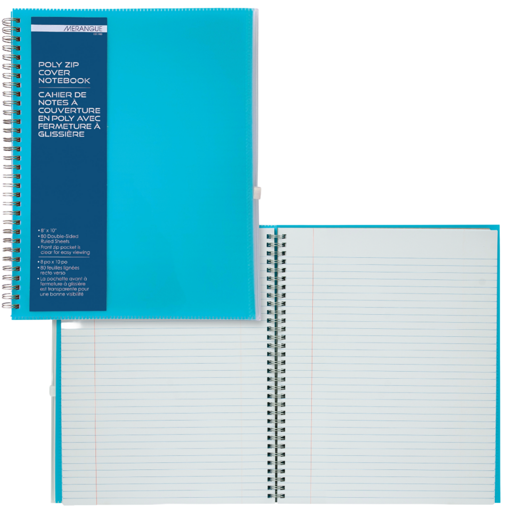 Merangue Poly Zip Cover Notebook