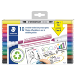 Staedtler Double-ended Dry Erase Pens - 10pk.