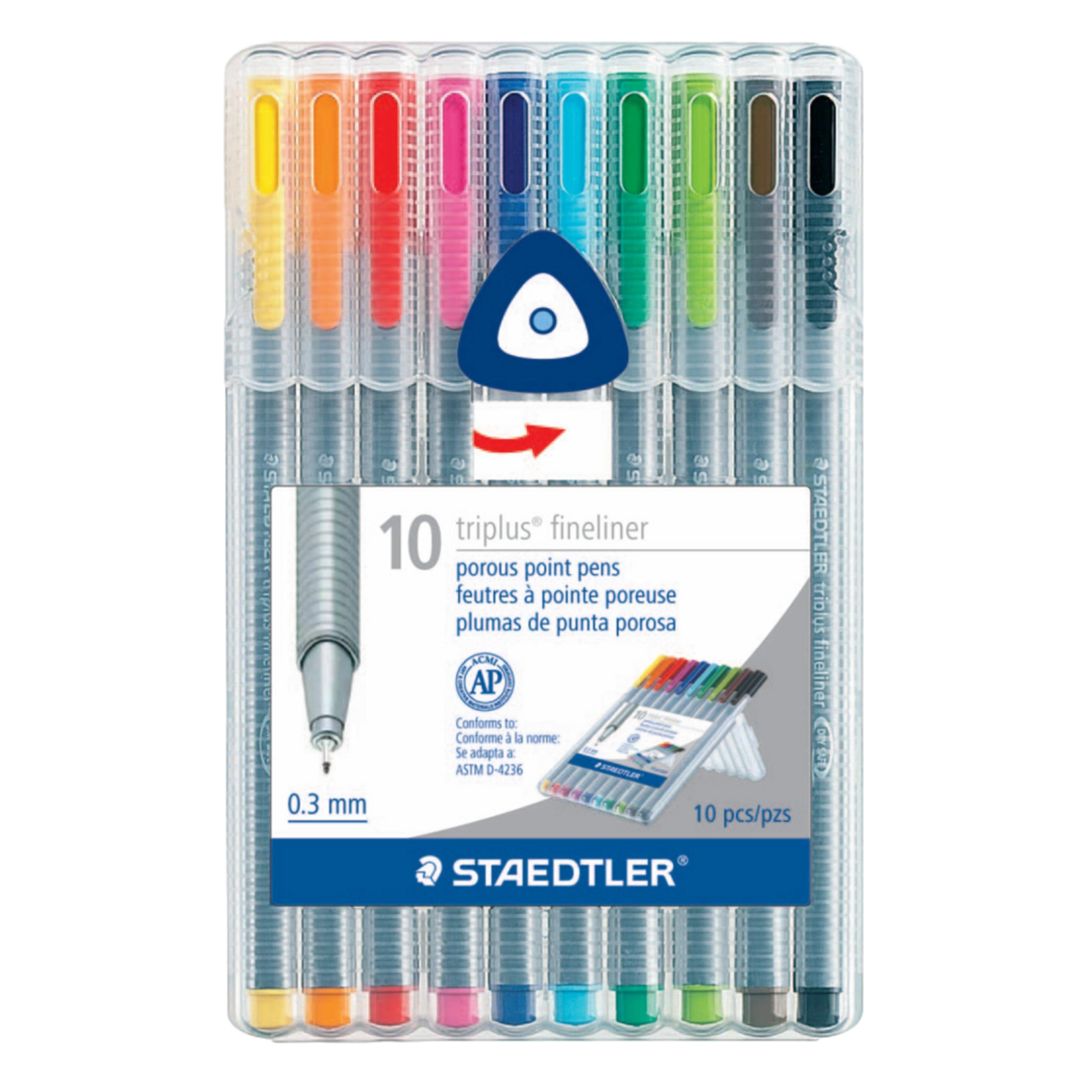 Staedtler Fineliner Triplus Pens 0.3mm - 10pk.
