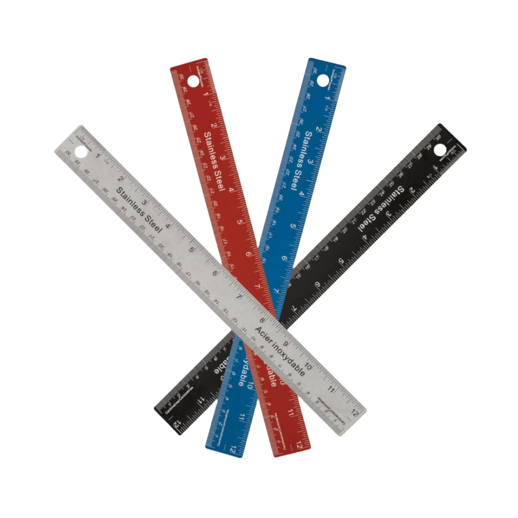 Staples Stainless Steel Ruler - 12"