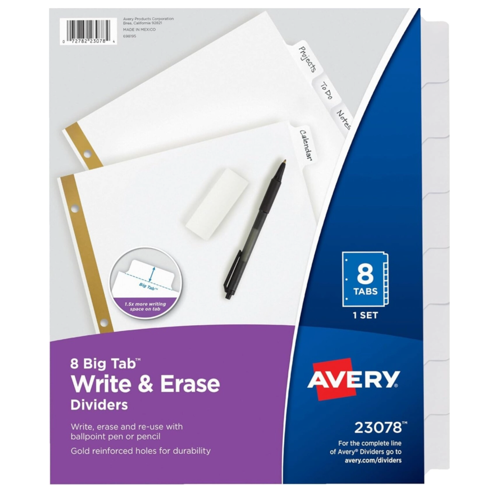Avery 8 Tab Write & Erase Dividers