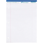 Hilroy Perforated Pad 3-Hole Punched Pad, 50 Sheets