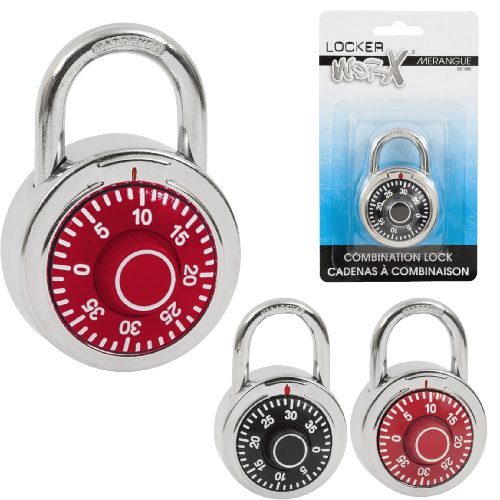 Merangue Combination Lock - Assorted Colors
