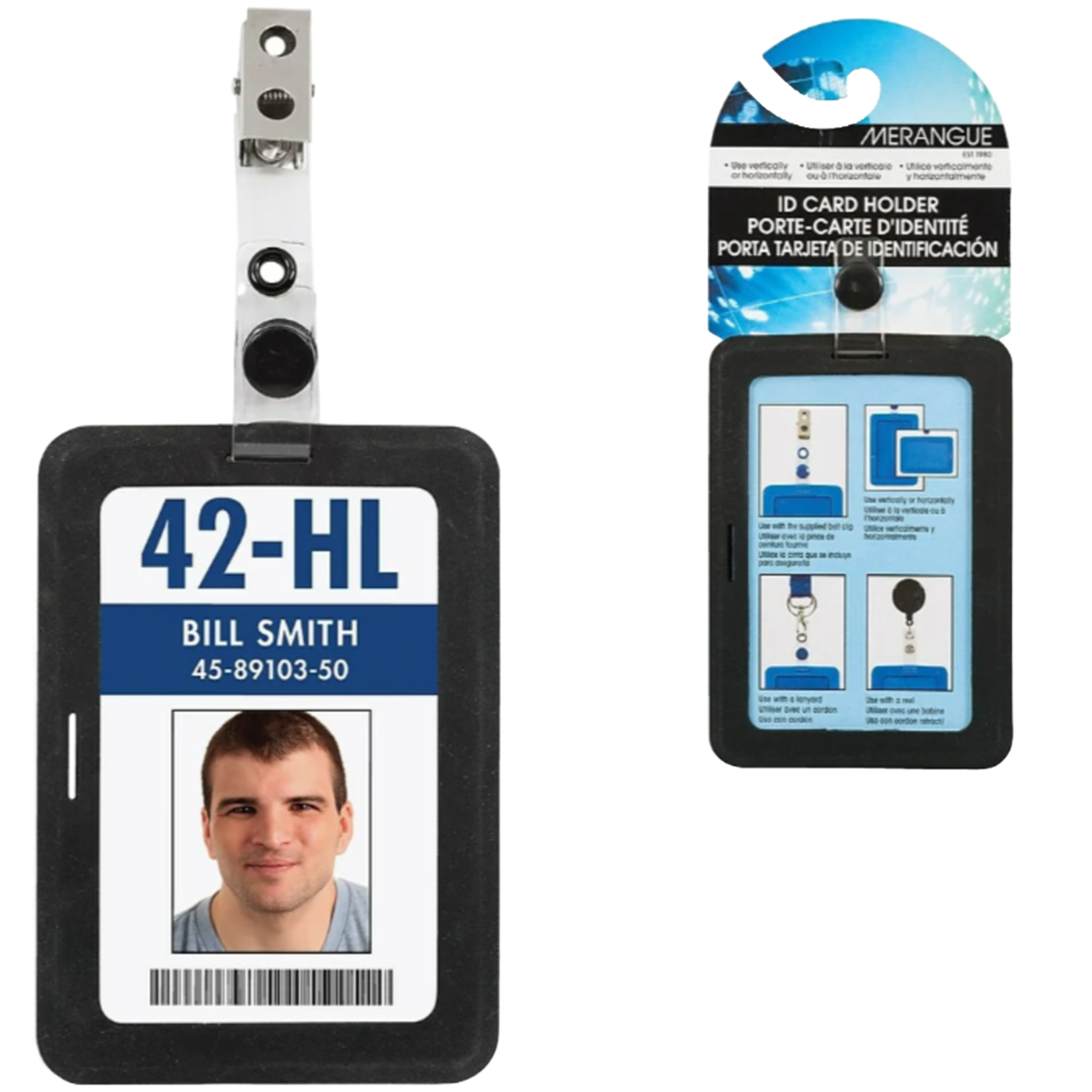 Merangue Silicone ID Card Holder with Clip