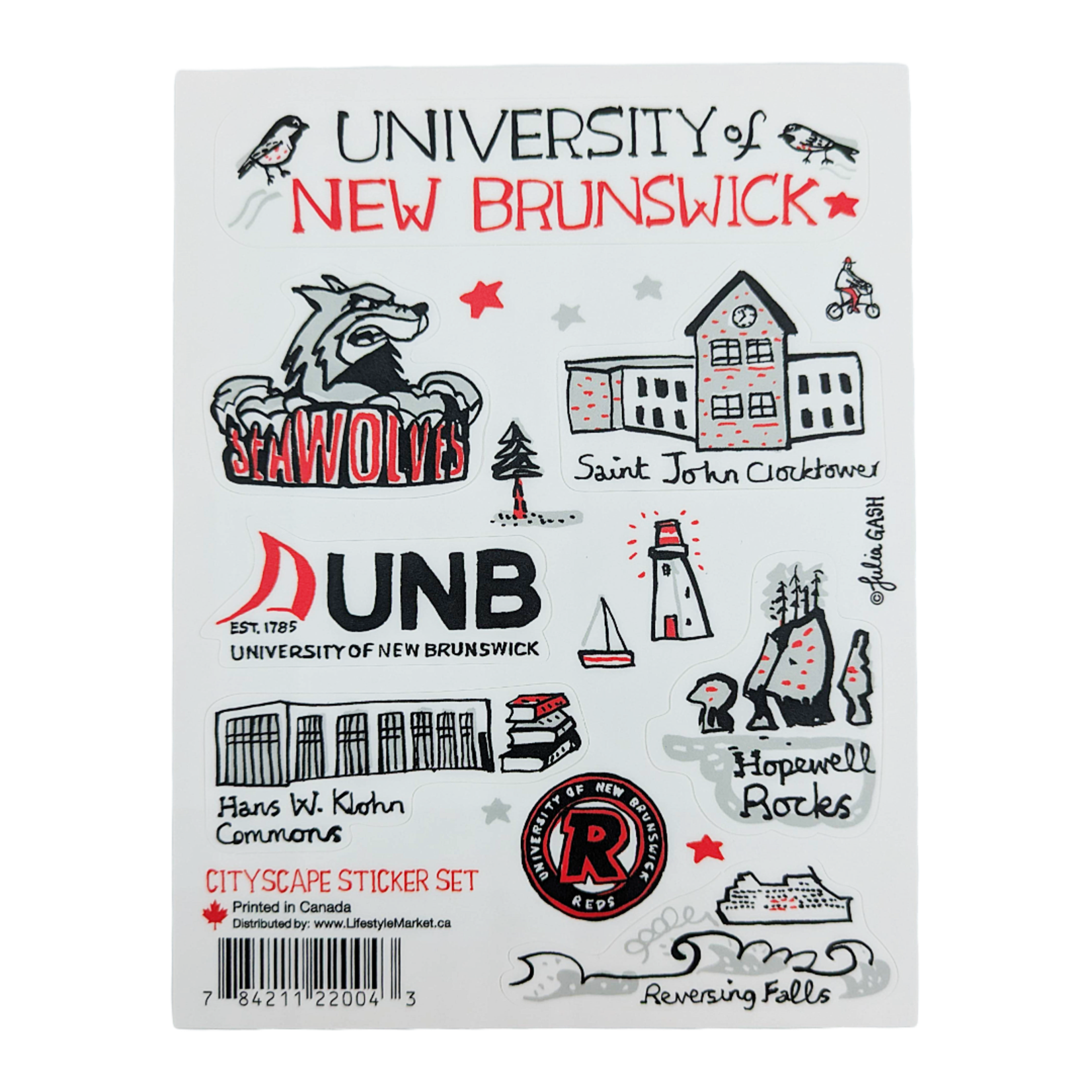 Julia Gash Julia Gash x UNB Sticker Sheet