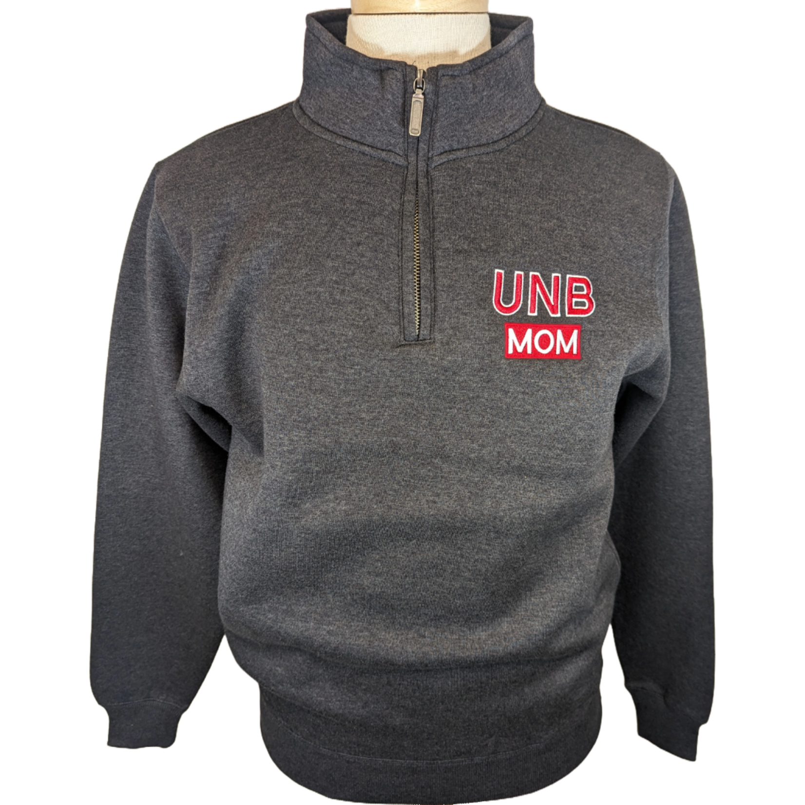 UNB Mom 1/4 Zip Charcoal Large
