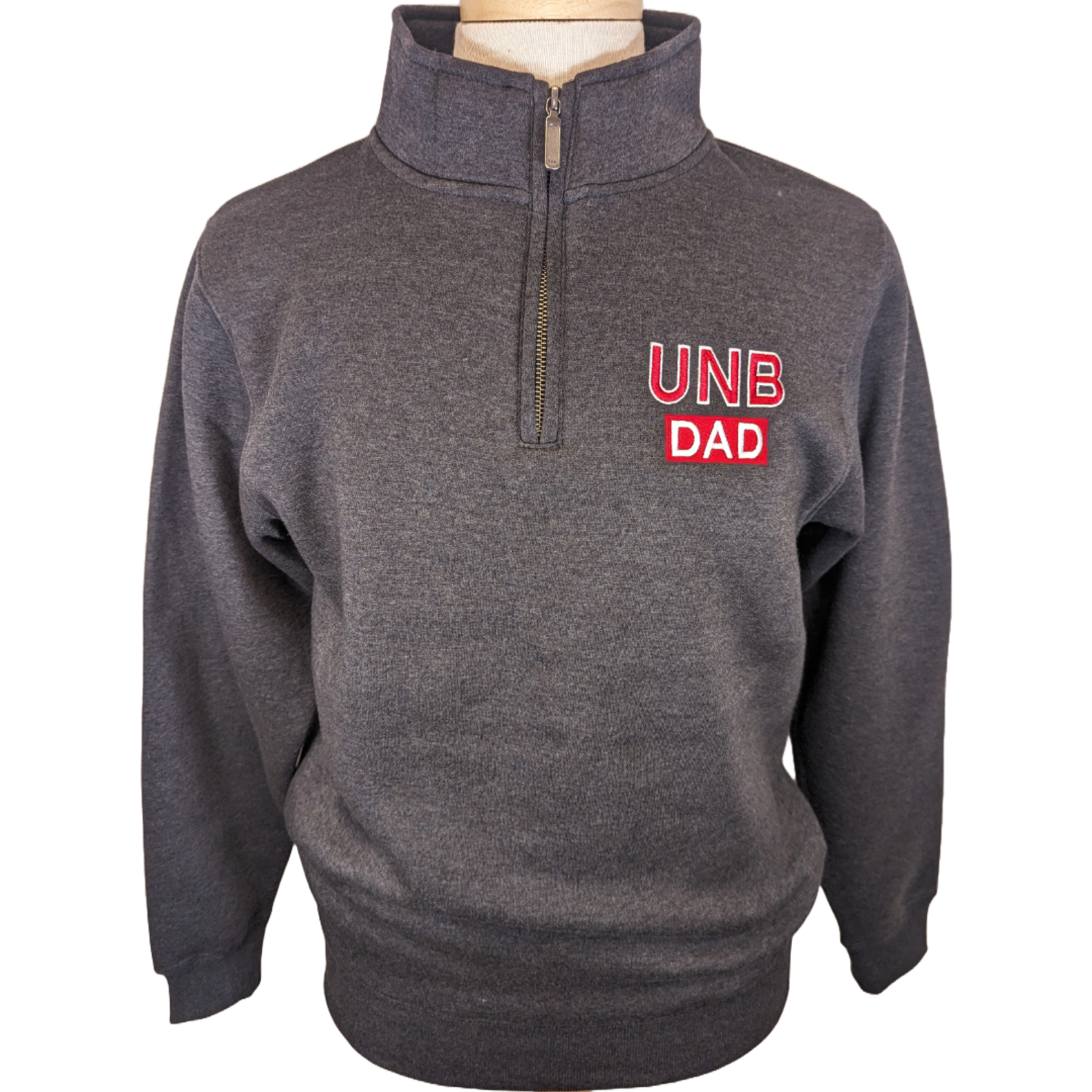 UNB Dad 1/4 Zip Charcoal Small