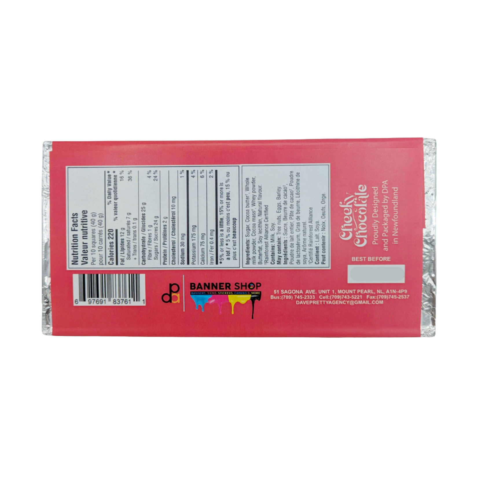 UNB Thank You Chocolate Bars - 100g.